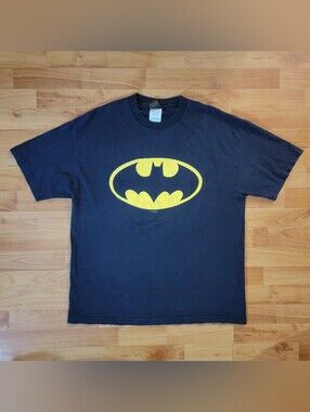 Vintage Y2K Warner Bros. Batman Movie Promo Black T-Shirt, XL